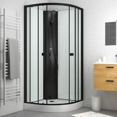 Aurlane CAB270 Cabine de Douche - Moderne, Blanc & Noir Aurlane CAB270 Cabine de Douche - Moderne, Blanc & Noir