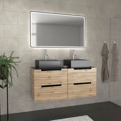 Aurlane Gabinete de Baño Roble y Negro - 120cm Aurlane Gabinete de Baño Roble y Negro - 120cm