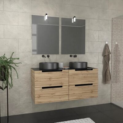 Aurlane Modelo Pacm599 - Gabinete de Baño Roble y Negro Aurlane Modelo Pacm599 - Gabinete de Baño Roble y Negro