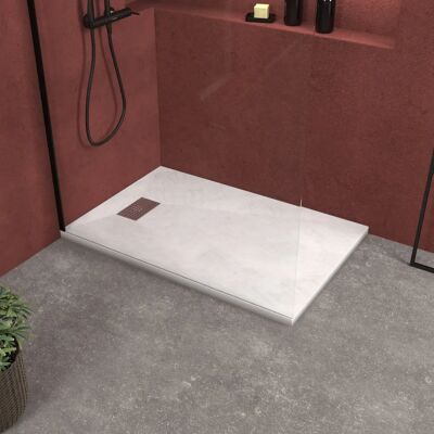 Aurlane PACR104 Plato de ducha efecto piedra blanco - Ducha Aurlane PACR104 Plato de ducha efecto piedra blanco - Ducha
