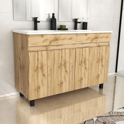 Aurlane PACM602 Gabinete de almacenamiento para baño - Roble Industrial Aurlane PACM602 Gabinete de almacenamiento para baño - Roble Industrial