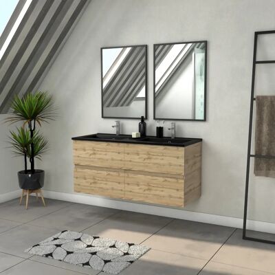 Aurlane - Mueble de baño 120cm con 4 cajones y doble lavabo Aurlane - Mueble de baño 120cm con 4 cajones y doble lavabo