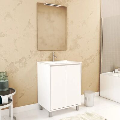 Aurlane PACM609 Armario de Almacenamiento para Baño - Moderno, Blanco, Puertas Soft-Close Aurlane PACM609 Armario de Almacenamiento para Baño - Moderno, Blanco, Puertas Soft-Close