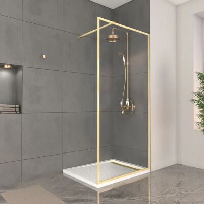 Aurlane PACF413 Mampara de ducha Oro Cepillado Estilo italiano Aurlane PACF413 Mampara de ducha Oro Cepillado Estilo italiano