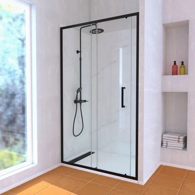 Aurlane PACF286 Puerta de Ducha - Negro - Reversible - 120x200cm Aurlane PACF286 Puerta de Ducha - Negro - Reversible - 120x200cm