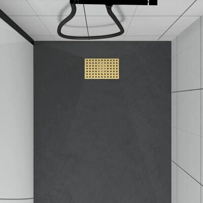 Aurlane FAC946 Bac à Douche en Acier Inoxydable - Finition Or - Publicité Aurlane FAC946 Bac à Douche en Acier Inoxydable - Finition Or - Publicité