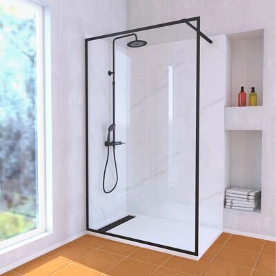 Aurlane PACF314 Mampara de ducha con marco negro Aurlane PACF314 Mampara de ducha con marco negro