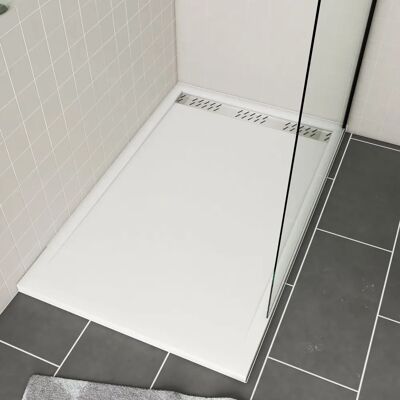 Aurlane Receveur de douche blanc - 90x140cm - Design moderne - Publicité Aurlane Receveur de douche blanc - 90x140cm - Design moderne - Publicité