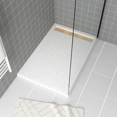 Aurlane PACR162 Bac à douche blanc - Antidérapant 24° - Fabriqué en France - Publicité Aurlane PACR162 Bac à douche blanc - Antidérapant 24° - Fabriqué en France - Publicité