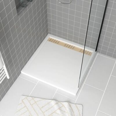Aurlane PACR152 Bac à douche blanc, or et chrome - Bac à douche - Publicité Aurlane PACR152 Bac à douche blanc, or et chrome - Bac à douche - Publicité