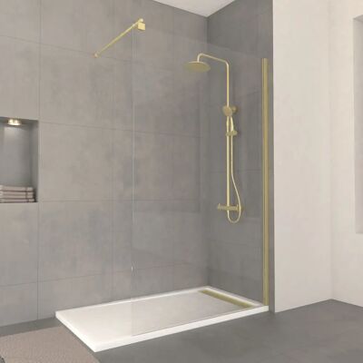 Aurlane PACF438 Mampara de Ducha - Oro Cepillado - Reversible Aurlane PACF438 Mampara de Ducha - Oro Cepillado - Reversible