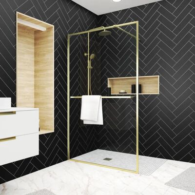 Aurlane FAC964 Ducha con Marco en Oro Cepillado Aurlane FAC964 Ducha con Marco en Oro Cepillado