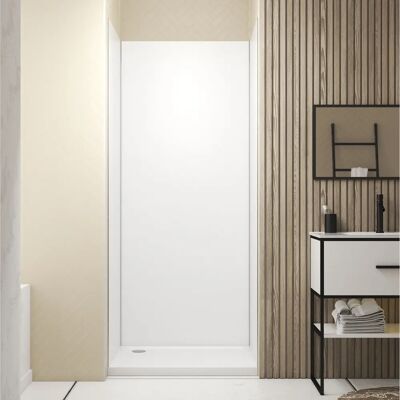 Aurlane PACP269 Mampara de ducha blanca con perfiles cromados Aurlane PACP269 Mampara de ducha blanca con perfiles cromados