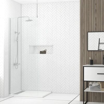 Aurlane PACF373 Mampara de Ducha Reversible Cromada Aurlane PACF373 Mampara de Ducha Reversible Cromada