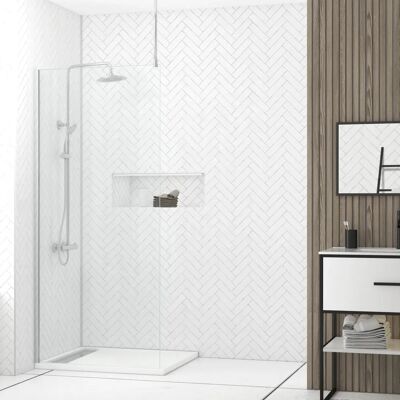 Aurlane PACF374 Mampara de Ducha - Reversible, 8mm Vidrio Aurlane PACF374 Mampara de Ducha - Reversible, 8mm Vidrio