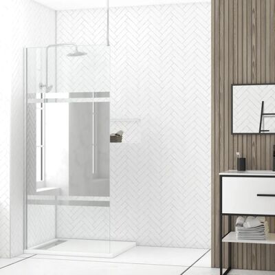 Mampara de Ducha Cromada Aurlane PACF378 - Reversible Mampara de Ducha Cromada Aurlane PACF378 - Reversible
