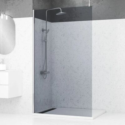 Paroi de Douche Fumée Aurlane PACF387 - Réversible - 120x200cm - Publicité Paroi de Douche Fumée Aurlane PACF387 - Réversible - 120x200cm - Publicité
