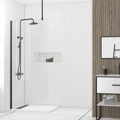 Aurlane PACF406 Mampara de Ducha Negra - 90x200cm Aurlane PACF406 Mampara de Ducha Negra - 90x200cm