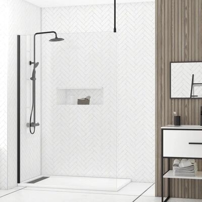 Aurlane PACF408 Mampara de Ducha Negra - Moderna y Elegante Aurlane PACF408 Mampara de Ducha Negra - Moderna y Elegante