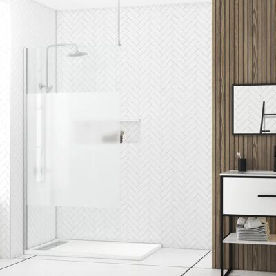 Aurlane PACF453 Paroi de Douche Dépolie - Réversible Verre 8mm - Publicité Aurlane PACF453 Paroi de Douche Dépolie - Réversible Verre 8mm - Publicité