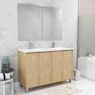 Aurlane Gabinete de Almacenamiento para Baño Roble Claro - Mueble de Baño Aurlane Gabinete de Almacenamiento para Baño Roble Claro - Mueble de Baño