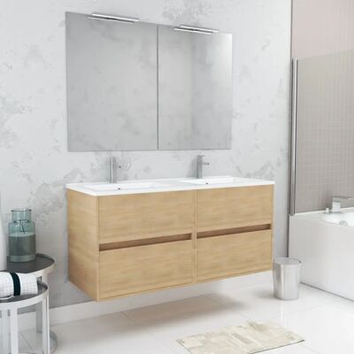 Aurlane PACM639 Mueble de Baño - Lavabo Doble Cerámica - Espejos LED Aurlane PACM639 Mueble de Baño - Lavabo Doble Cerámica - Espejos LED