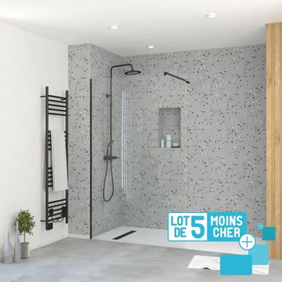 Aurlane PACF471 - 5 Parois de Douche - Noir - 120x195cm - Enceinte de Douche - Publicité Aurlane PACF471 - 5 Parois de Douche - Noir - 120x195cm - Enceinte de Douche - Publicité