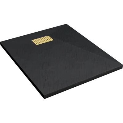 Aurlane PACR215 Plato de ducha negro - Resistente a impactos y antideslizante Aurlane PACR215 Plato de ducha negro - Resistente a impactos y antideslizante