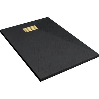 Aurlane PACR216 Bandeja de Ducha Negra - Resistente a Impactos, Antideslizante, 80x120cm Aurlane PACR216 Bandeja de Ducha Negra - Resistente a Impactos, Antideslizante, 80x120cm