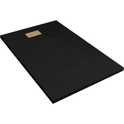 Aurlane PACR203 Bandeja de Ducha Negra - Resistente a Impactos, Antideslizante, 90x140cm Aurlane PACR203 Bandeja de Ducha Negra - Resistente a Impactos, Antideslizante, 90x140cm