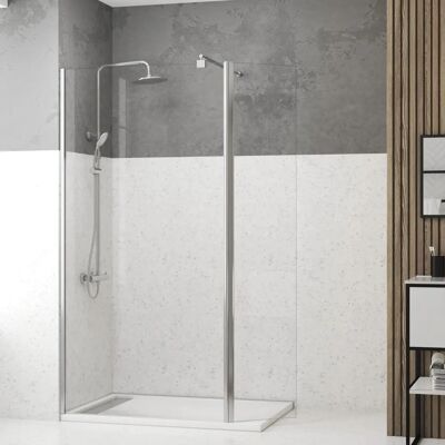 Aurlane PACF456 Mampara de Ducha - Cristal Transparente, Reversible, 100x200cm Aurlane PACF456 Mampara de Ducha - Cristal Transparente, Reversible, 100x200cm