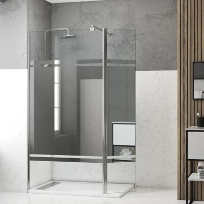 Aurlane PACF457 Mampara de Ducha - Reversible, Cristal Templado, Perfil Ajustable Aurlane PACF457 Mampara de Ducha - Reversible, Cristal Templado, Perfil Ajustable
