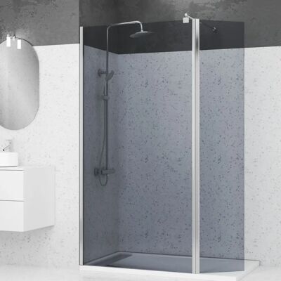 Aurlane PACF458 - Enceinte de Douche Fumée Bleu Nuit - Publicité Aurlane PACF458 - Enceinte de Douche Fumée Bleu Nuit - Publicité