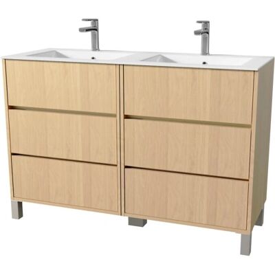 AURLANE Modelo PACM698 - Conjunto de Mueble de Baño Moderno con 6 Cajones Soft-Close AURLANE Modelo PACM698 - Conjunto de Mueble de Baño Moderno con 6 Cajones Soft-Close