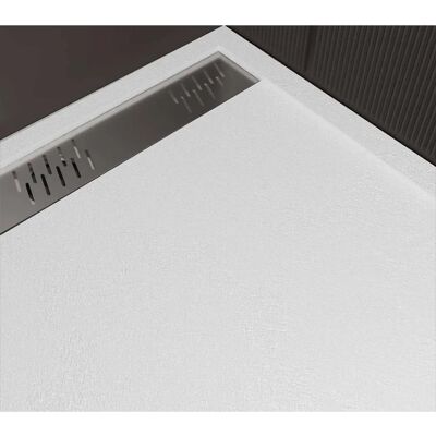 Aurlane - Plato de ducha de Resina Efecto Granito Blanco 90x120cm - Plato de ducha Aurlane - Plato de ducha de Resina Efecto Granito Blanco 90x120cm - Plato de ducha