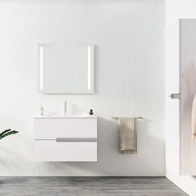 Aurlane - 80 cm Blanco Glossy - 2 cajones - Bathroom Vanity Aurlane - 80 cm Blanco Glossy - 2 cajones - Bathroom Vanity