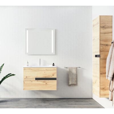 Aurlane - 80 cm Roble Claro - mueble de baño Aurlane - 80 cm Roble Claro - mueble de baño