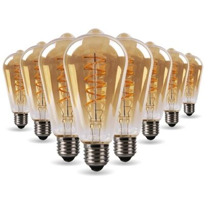 ARUM LIGHTING Set di 8 Lampadine LED Ambra - Filamento Vintage ARUM LIGHTING Set di 8 Lampadine LED Ambra - Filamento Vintage