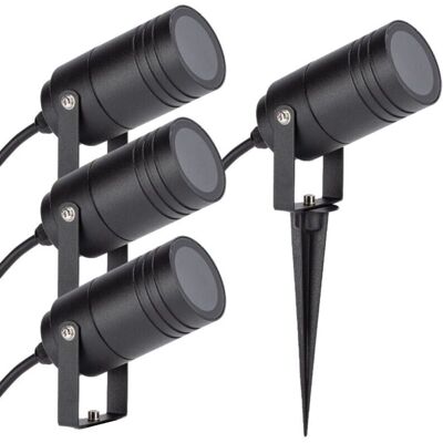 ARUM LIGHTING - Faretti da giardino - Set da 4 GU10 Neri ARUM LIGHTING - Faretti da giardino - Set da 4 GU10 Neri