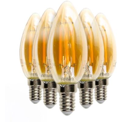 ECLAIRAGE DESIGN - Set 5 - Amber - LED Filament Bulb ECLAIRAGE DESIGN - Set 5 - Amber - LED Filament Bulb