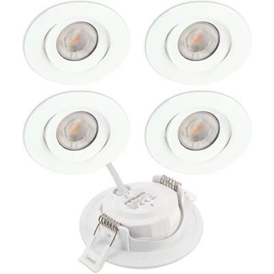 Arum Lighting - Faretti LED incasso Asturia - Bianco - Orientabili - 5 Pezzi Arum Lighting - Faretti LED incasso Asturia - Bianco - Orientabili - 5 Pezzi