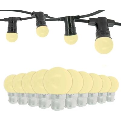 Arum Lighting Stringa - B22 1W Bianco Caldo, 10m, Interconnettabile Arum Lighting Stringa - B22 1W Bianco Caldo, 10m, Interconnettabile