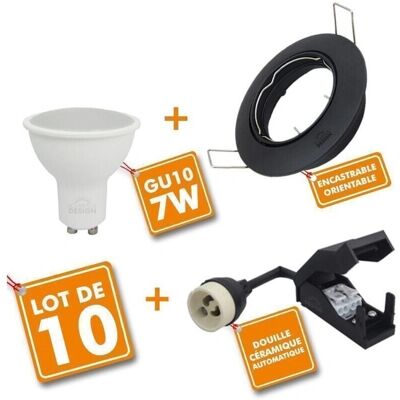 Eclairage Design - 10 Faretti - Bianco neutro - 7W LED Eclairage Design - 10 Faretti - Bianco neutro - 7W LED