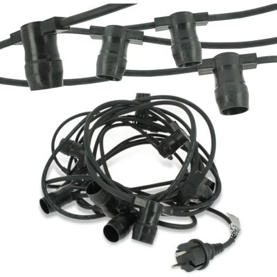Arum Lighting Ghirlanda Guinguette - 10m, 10 prese E27, cavo nero - Ghirlanda Arum Lighting Ghirlanda Guinguette - 10m, 10 prese E27, cavo nero - Ghirlanda
