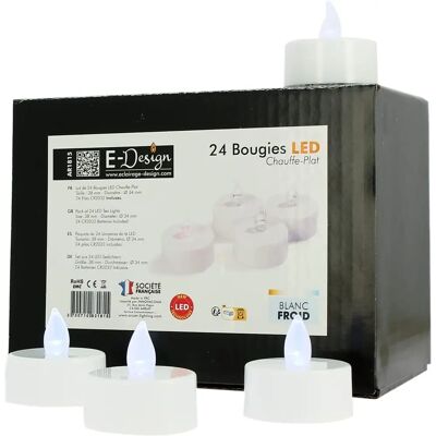 ARUM LIGHTING - Flammenlose Weiße Kühle LED Teelichter - 24 Stück ARUM LIGHTING - Flammenlose Weiße Kühle LED Teelichter - 24 Stück