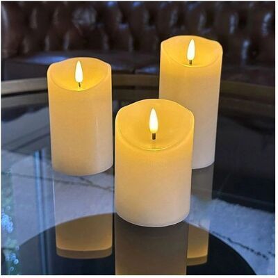 Arum Lighting - Set di 3 Candele LED Bianco Caldo - Uso Interno Arum Lighting - Set di 3 Candele LED Bianco Caldo - Uso Interno