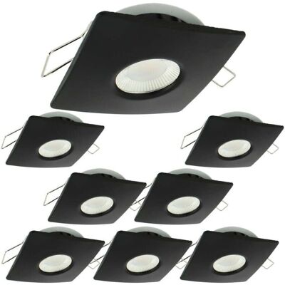 Arum Lighting - Set di 8 Faretti LED Incasso - Nero - 8W - IP65 Arum Lighting - Set di 8 Faretti LED Incasso - Nero - 8W - IP65