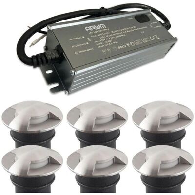 ARUM LIGHTING CANYON Faretti incasso a terra - 6 pezzi IP67 3W ARUM LIGHTING CANYON Faretti incasso a terra - 6 pezzi IP67 3W