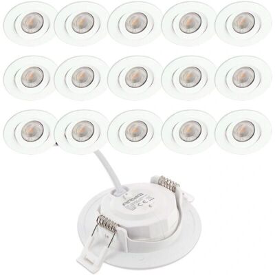 Arum Lighting - 15 Faretti LED Incasso - Regolabili - Soffitto Arum Lighting - 15 Faretti LED Incasso - Regolabili - Soffitto