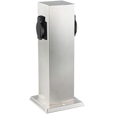 Arum Lighting Borne électrique 2 prises IP44 inox - Prise électrique extérieure - Publicité Arum Lighting Borne électrique 2 prises IP44 inox - Prise électrique extérieure - Publicité
